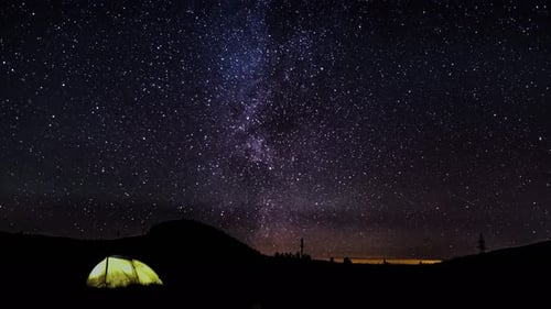 Le mouvement des étoiles dans le ciel nocturne