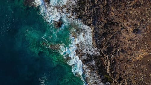Top View of a Deserted Coast
