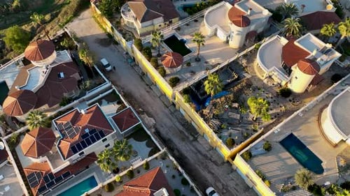 Ferienhauskomplexe, Luftbild, 4 K, Türkei, Alanya