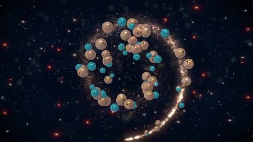 Happy Spheres and Glitter Spiral Logo Reveal