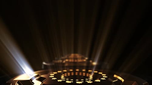 3D Awards Hintergrund Goldene Plattformen Hintere Rotation
