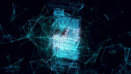 Dusty Old Bookshelf Hologram Close Up Hd