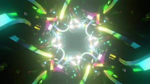 Beautiful Knot Shape Colorful Trippy Pattern Animation with Sacred Geometry Light