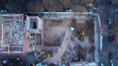 Dismantling Of The Building And Heavy Equipment