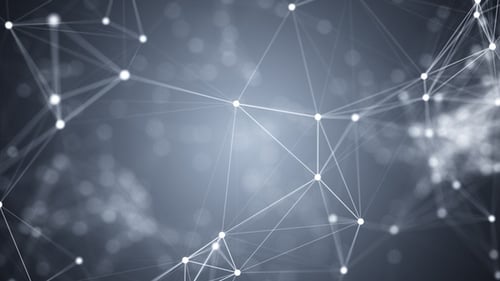 Futuristic Data Network with Plexus Connecting Points Background