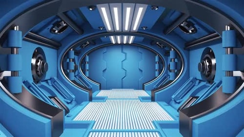 Futuristischer Raumschiff-Korridor