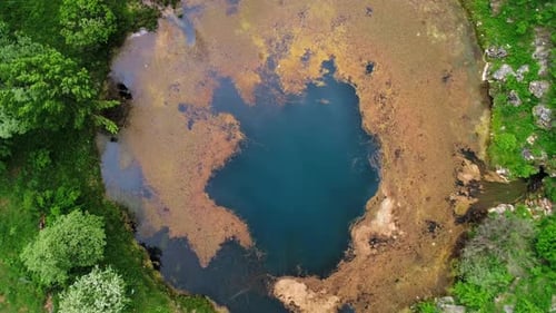 Lac sale et moussu