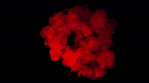 Cercle de fumée rouge 4K