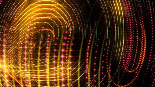 Futuristic Abstract Glowing Particle Lines Loop Background