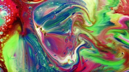 Abstract Paint Swirls of Color