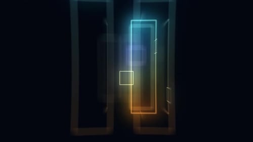 Abstract Glow Outline Rectangle Background
