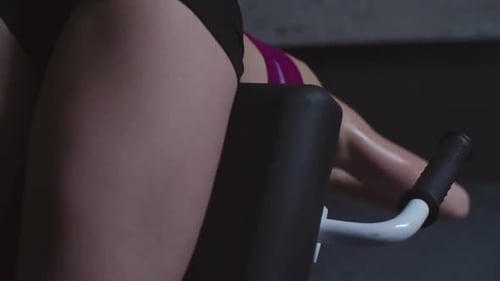 Muscular Woman Sweating After Workout in Gym