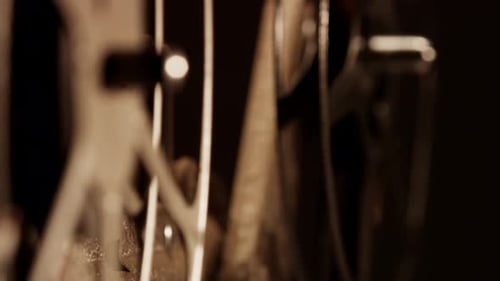 Abstract Film Reels Spinning in Vintage Style