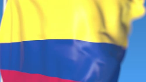 Realistic Waving Colombia Flag Animation