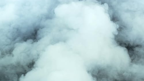Billowing White Smoke Creates Abstract Motion