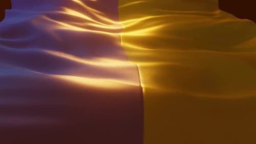 Golden Light Waving Abstract Fabric Motion Background