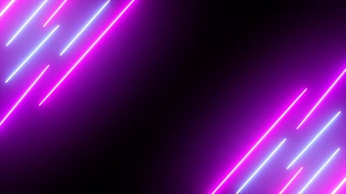 Glowing Neon Lined tunnel motion background. abstract animation of neon line tunnel endless motion