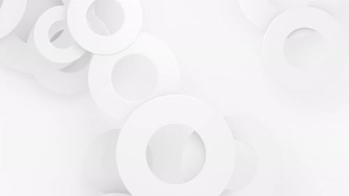 Minimalist White Circles Abstract Background Animation