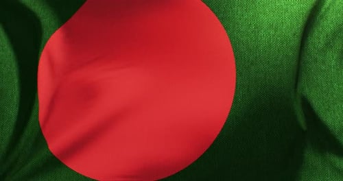Realistic Waving Flag of Bangladesh for National Representation