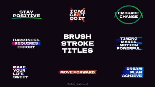 Brush Stroke Titles | After Effects