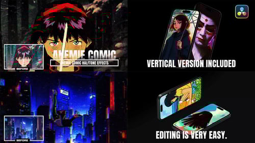 Anemie Comic Halftone Effects For DaVinci Resolve