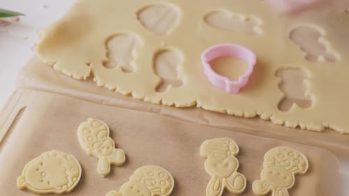 Creating Animal-Shaped Cookies for Easter Holiday at Home