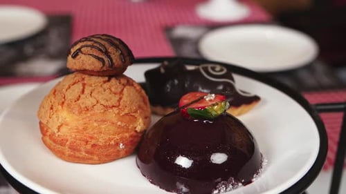 Delicious Assorted Pastries on a Plate