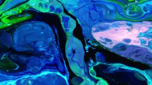 Colorful Ink Swirling in Abstract Motion