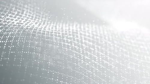 Abstract Flowing Digital Wave Dot Particle Background