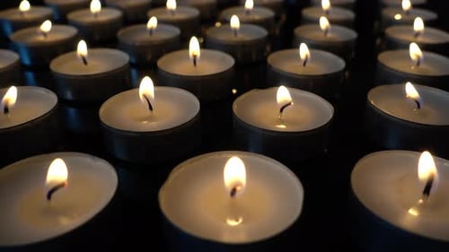 Candles on a Black Background