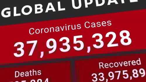 Global Coronavirus Cases Data Counter Animation