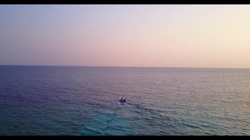Aerial texture of luxury resort beach lifestyle by transparent ocean with white sand background of a