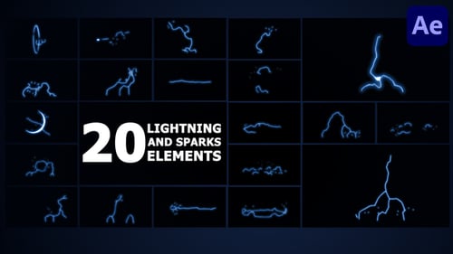 Lightning And Sparks Elements | After Effects