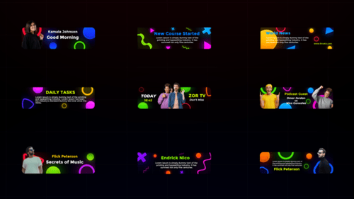 Glow Name Tag | Photo Lower Third | MOGRT