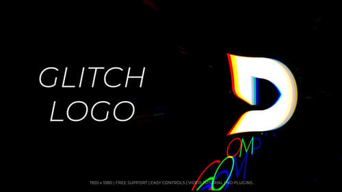 Energetic Glitch Digital Logo Reveal