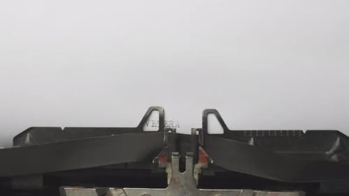 Typing Veterans Day on a Vintage Typewriter