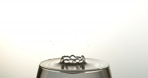 Water Drop Impacting Surface in Slow Motion