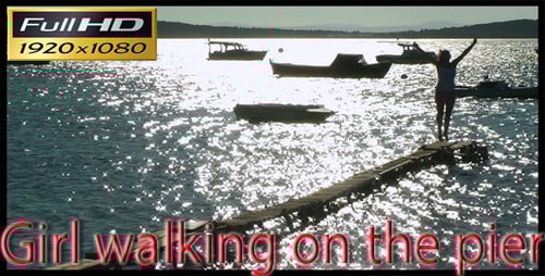 Girl Walking On The Pier