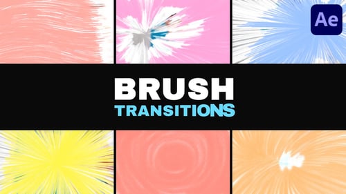 Hand Drawn Brush Transitions for After Effects