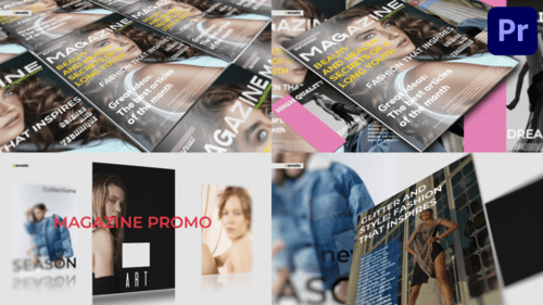 Dynamic Digital Magazine Promo with Glitch Transitions