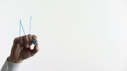 Hand Writing Network on White Surface