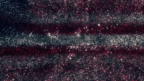 Abstract Red and White Glitter Particle Wave Background