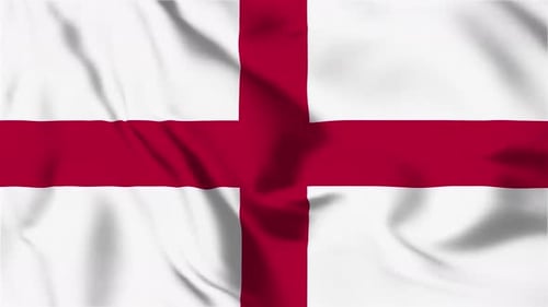 Realistic Waving Flag of England Animation
