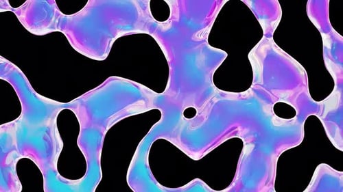 Animated Iridescent Fluid Abstract Background Loop