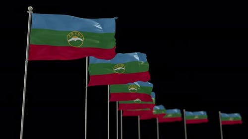 Clean Waving Flags Row Animation