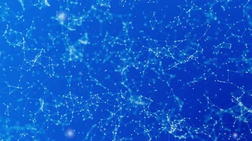 Abstract Blue Digital Network Plexus Background Animation