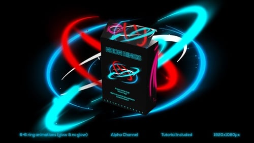 Neon Rings and Light Trails Transition Pack