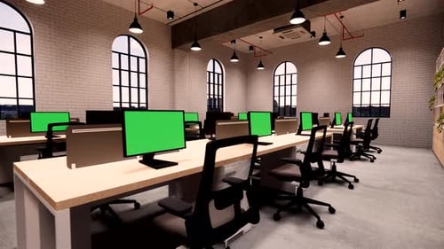 Interior Empty Modern Loft Office open space