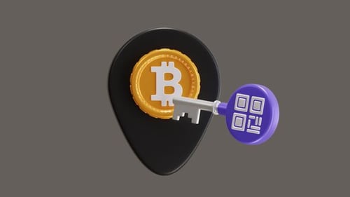 La animación 3D de las direcciones de Bitcoin utiliza claves criptográficas