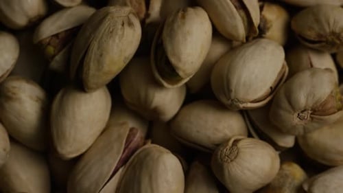Pistachios Close Up Panning Food Footage